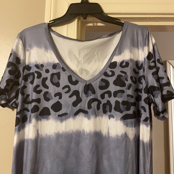 Black and gray leopard dress. Never worn. - Picture 2 of 2